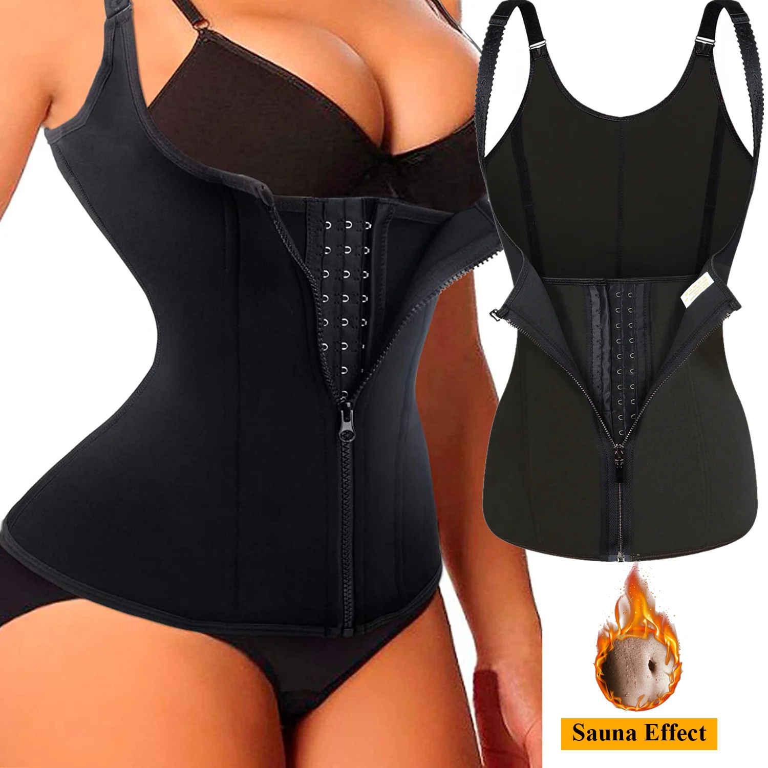 Sauna Vest Body Shapewear Women Sweat Corset Thermo Shaper Belly Slimming Sheath Reductive Girdle Waist Corset Neoprene Belt