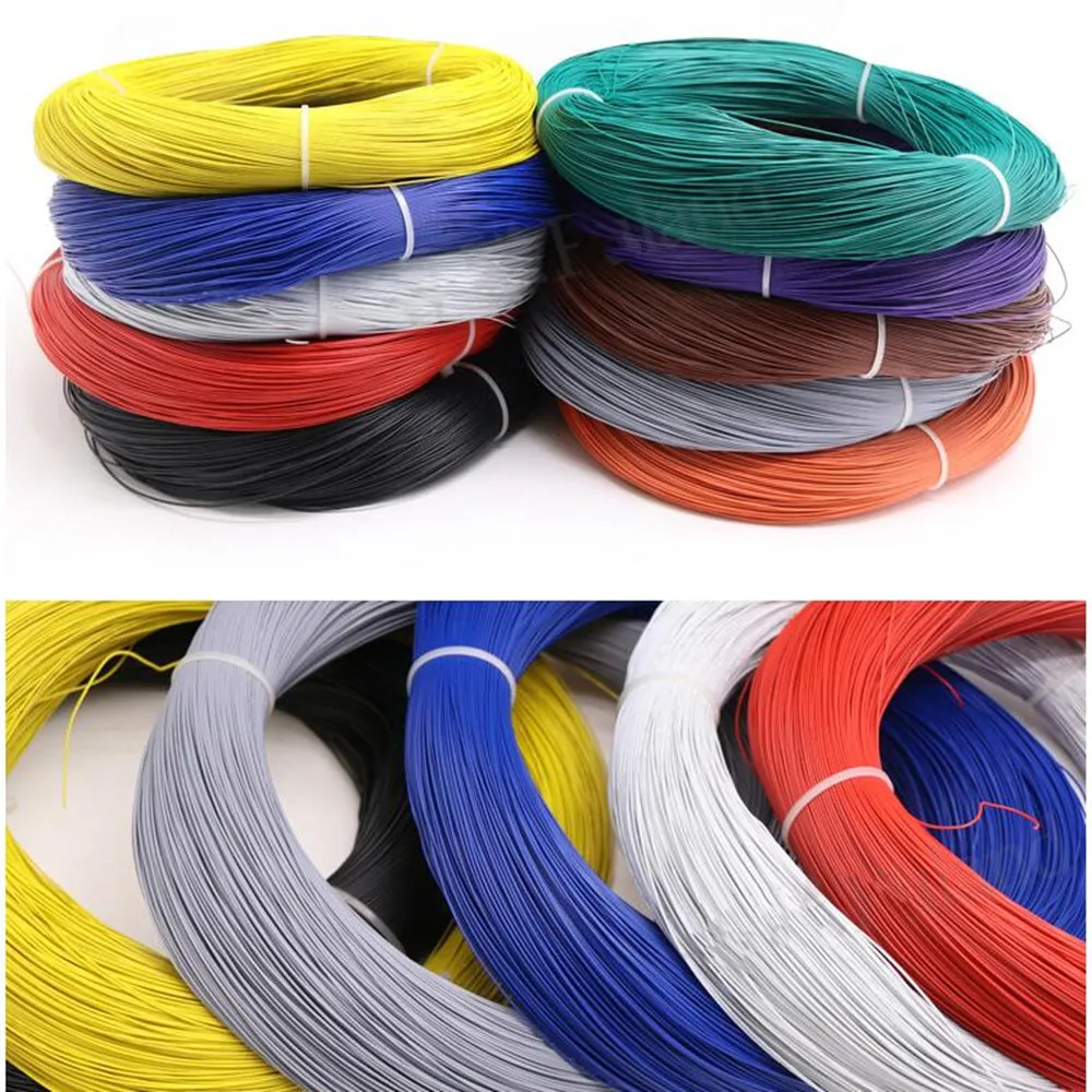 20M/1LOT UL1571 PVC Multicolor Environmentally Stranded Electronic Wire Tinned Copper Small Cable 26 28 30 32AWG