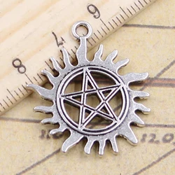 10pcs Charms Sun Star Hexagram 30x26mm Tibetan Silver Color Pendants Antique Jewelry Making DIY Handmade Craft