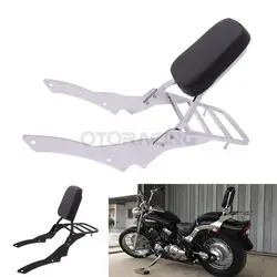 Motorcycle Backrest Sissy Bar w/Rear Luggage Rack For Yamaha V-Star XVS400 XVS650 Custom 1996 1997 1998 1999 2000 2001-2017