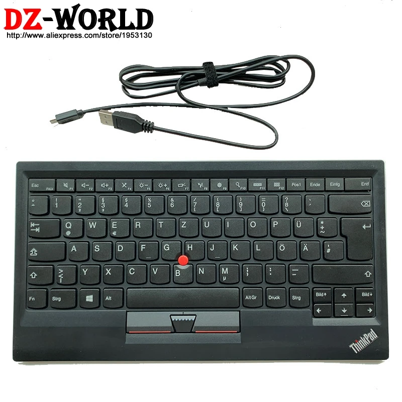 Original New for Lenovo ThinkPad KT-1255 German Bluetooth Keyboard Wireless Tablet PC Laptop USB Charger Trackpoint 03X8705