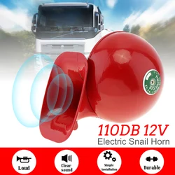 Blue 12V 110dB Electric Snail Horn Air Horn Waterproof Single Sound Horns for Motorcycle Car Truck Boat