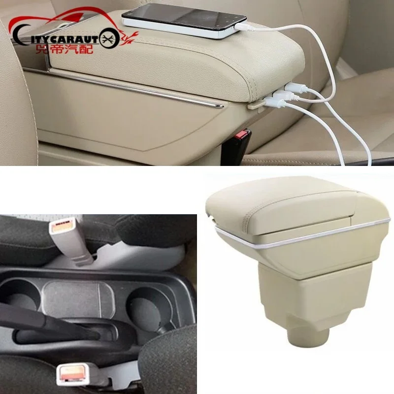 

CITYCARAUTO BIGGEST SPACE+LUXURY+USB Car armrest box central Storage content box with cup holder USB FIT FOR HYUDAI ELANTRA CAR