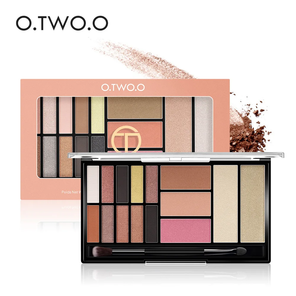 O.TWO.O New Style Makeup Palette 10-Color Eyeshadow 3-Color Blush 2-Color Light Highlighter Cross Border Hot Selling