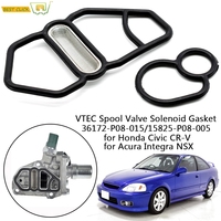 Upper + Lower VTEC Spool Valve Solenoid Gasket Kit for Honda Civic GSR NSX D16Z6 B18C1 B16A2 B18C5 36172-P08-015 15825-P08-005