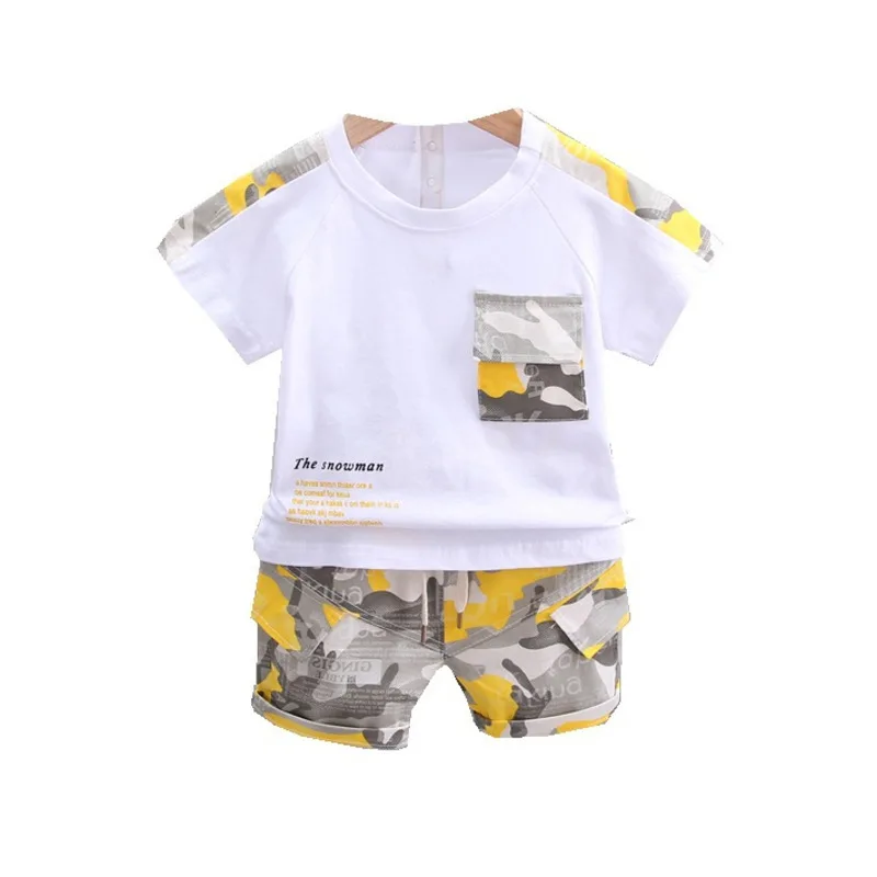 Children Clothes Fashion Summer Baby Girls Clothing Boys Sports T-Shirt Shorts 2Pcs/Sets Toddler Cotton Costume Kids Tracksuits