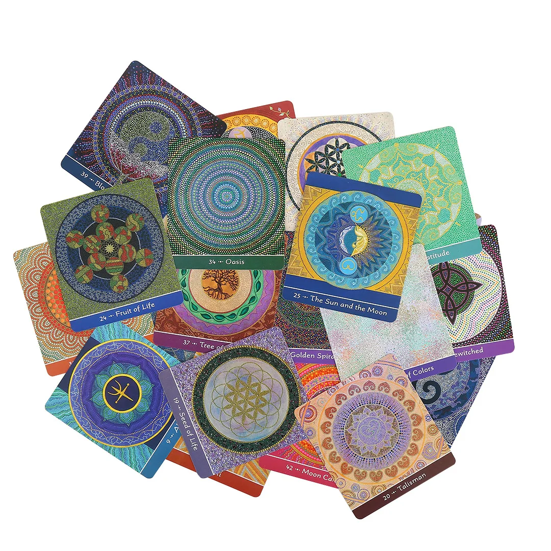 Mother Earth Mandala Oracle Cards Full English Board Games Cards Imaginative Tarot Deck Oracle Divination Desk Game Tarot Cards