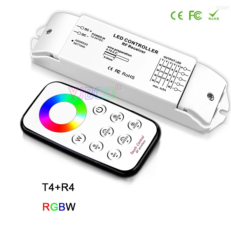 Imagem -05 - Bincolor-led Strip Light Controller Grupo Dc12v 24v Lâmpada Regulável Rgb Rgbw cw Cct Dimmer Receptor Controle Remoto sem Fio Lâmpada Fita Interruptor