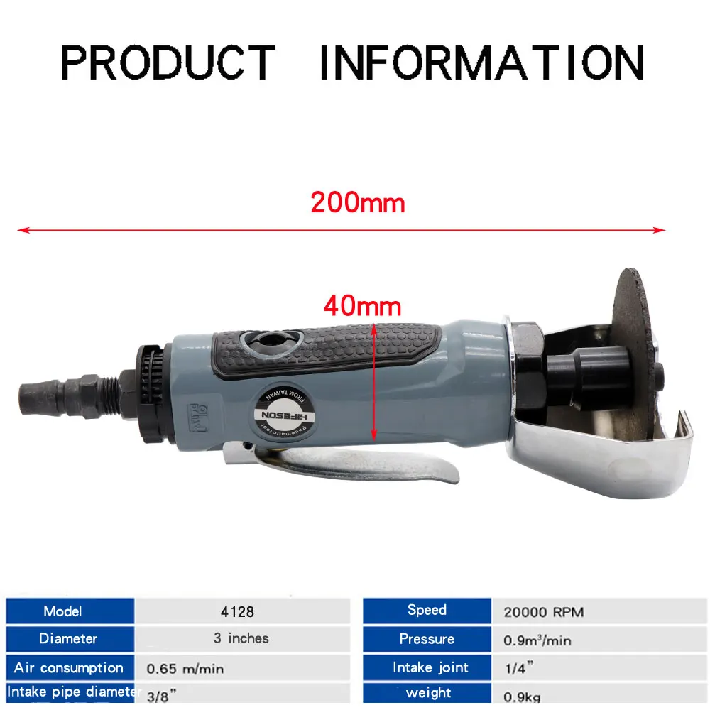 HIFESON High Quality 3 Inches Mini Pneumatic Cutting Tool Air Tools Cutter Machine with High Speed