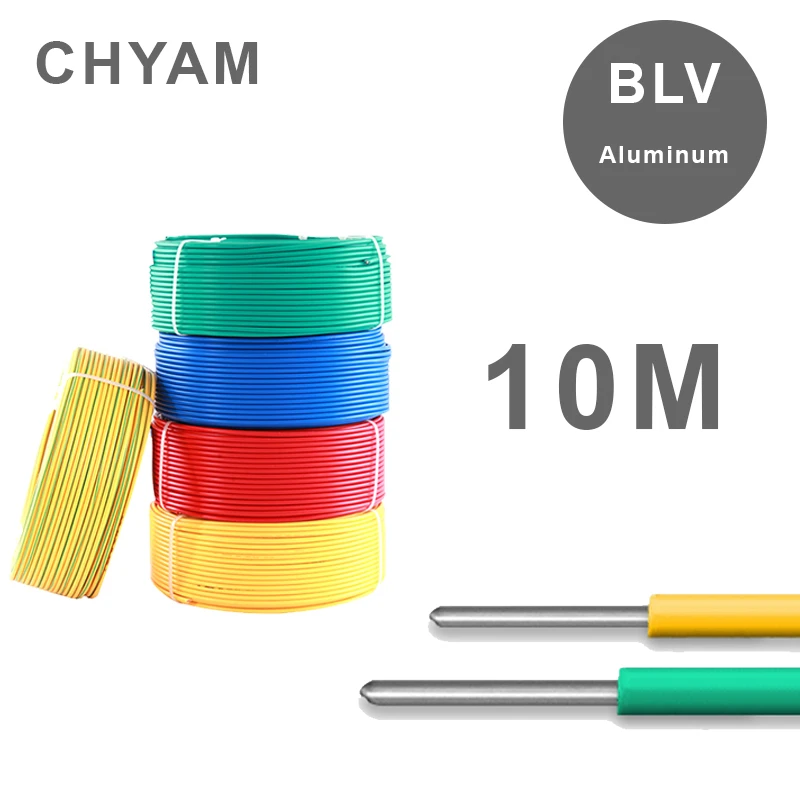 

10 Meters Aluminum Wire National Standard Household Single Core Strand Cable BLV 2.5/4 mm2 Square Outdoor