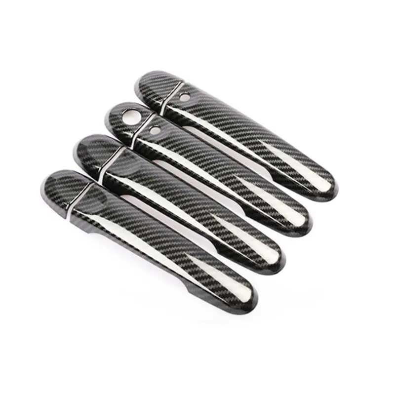 

For Nissan Note E12 2013-2019 New Carbon Fiber Chrome Car Side Door Handle Cover Trim Stickers Car Styling Accessories