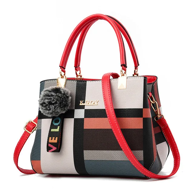 Yogodlns Plaid Shoulder Tote Bag 9