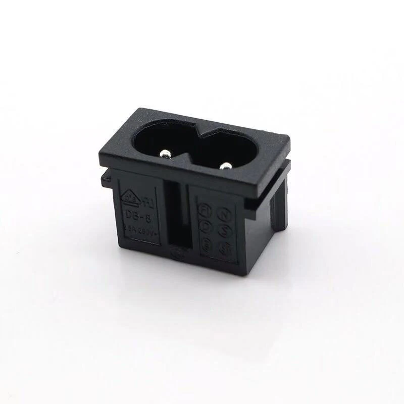 10pcs AC-019 AC 전원 소켓 잭 콘센트 커넥터 8 자형 인터페이스 충전 용 2pin