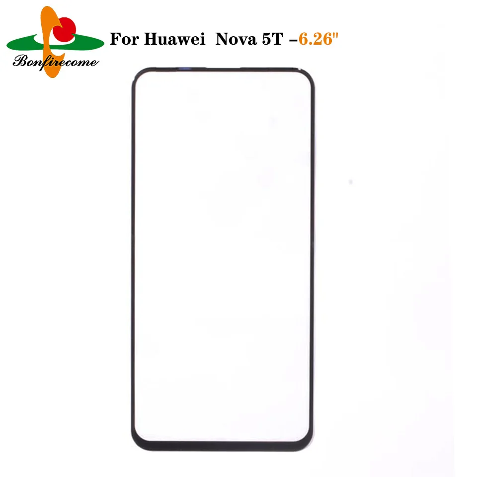 Outer Screen For Huawei Nova 5T YAL-L21 Front Touch screen Panel LCD Display Outer Screen Glass Cover Lens Replacement