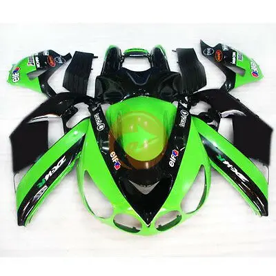 Wotefusi ABS Bodywork Fairing Painted Set For Ninja ZX 14R 2006 2007 2008 2009 (A)