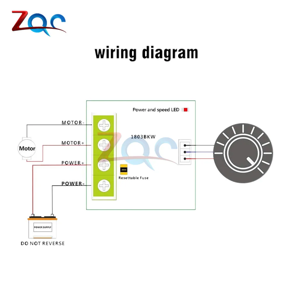 Regolatore di velocità del motore cc PWM 1803BK 1.8V 3V 5V 6V 12V 2A modulo di controllo del regolatore di velocità a bassa tensione scheda Driver