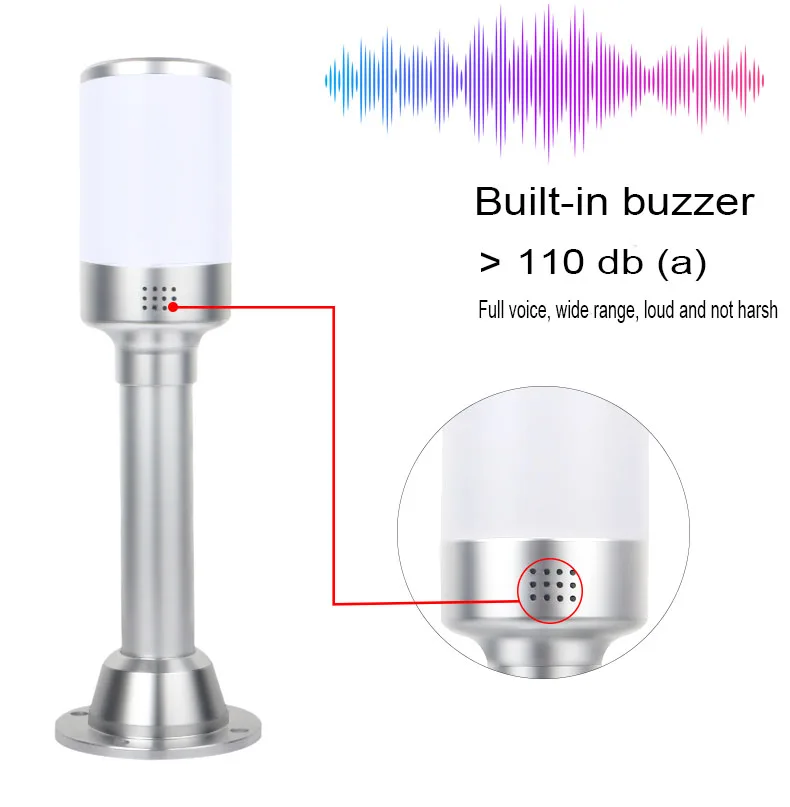 Alloy Sound And Light Integrated LED Tricolor Light In One Layer Red Orange Green Warning Light 3 Color Alarm Machine Tool Light