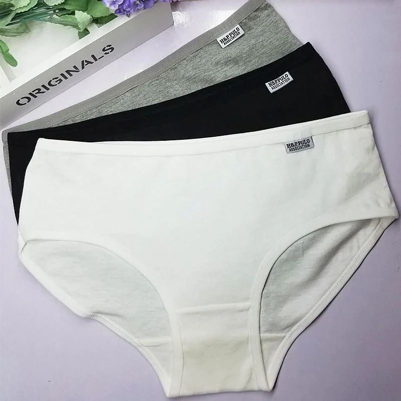 Ropa interior de algodón, bragas para mujer, bragas para niña, lencería Sexy de talla grande, calzoncillos para mujer, bragas L-XXL con dobladillo,