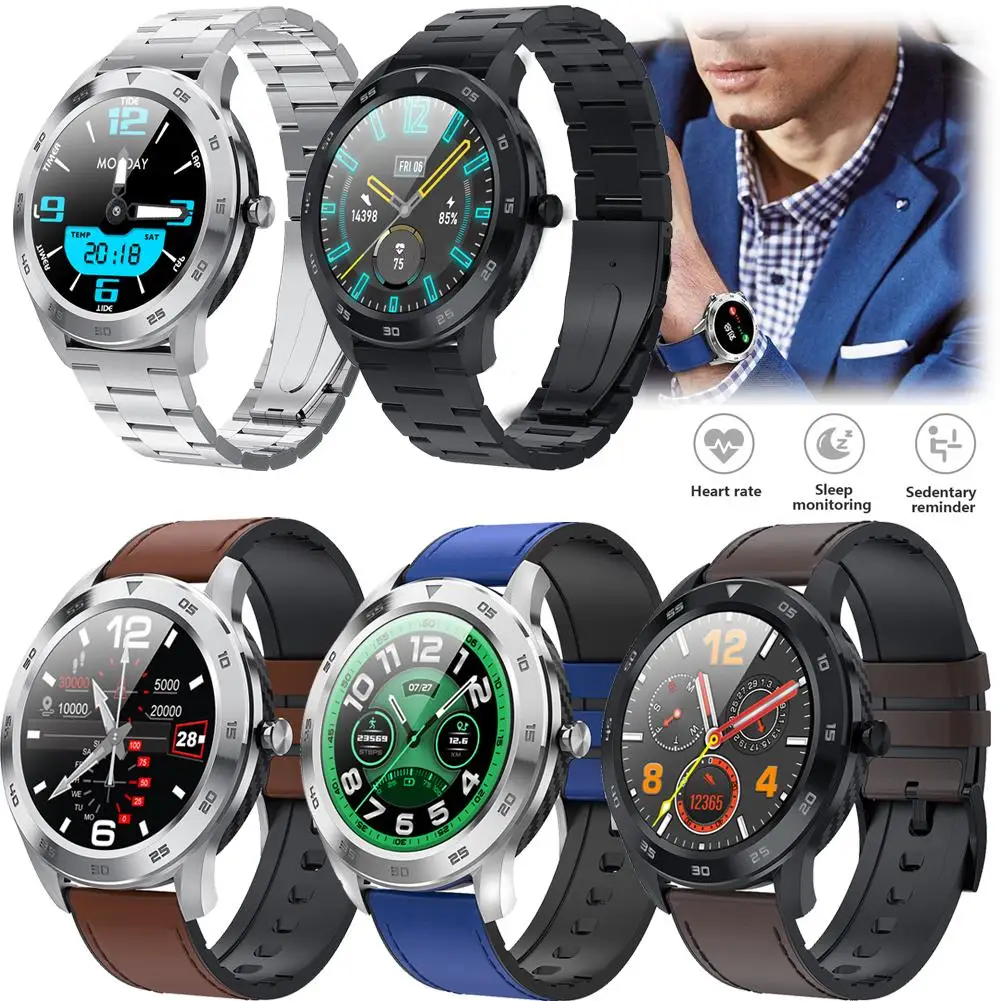 

Round Touch Screen Smart Watch Wristwatch Heart Rate Monitoring Phone Mate Messages Calls Reminder for Cell Phone