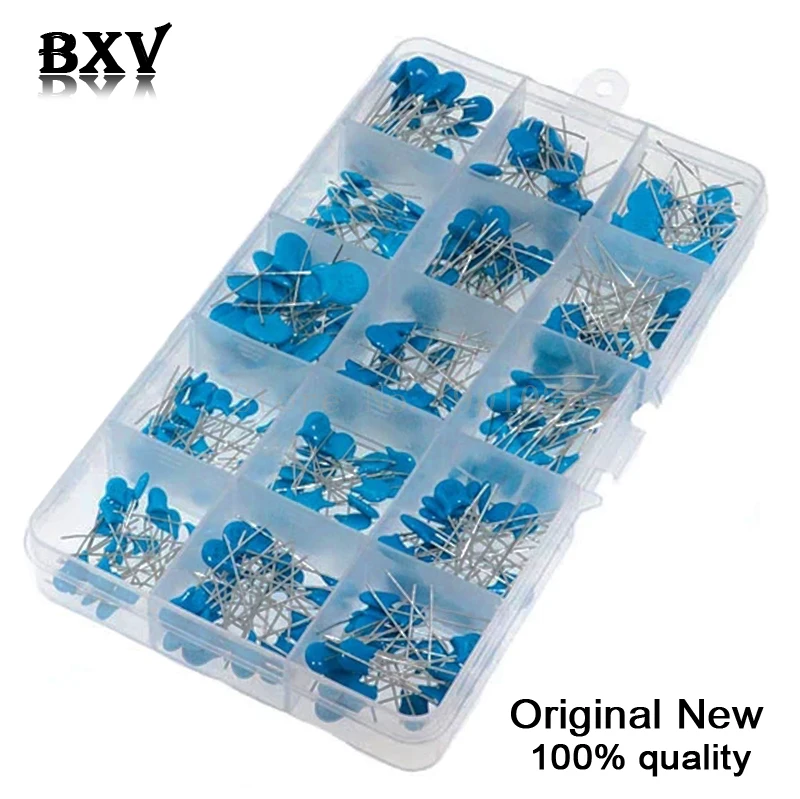 

15Values*20PCS Capacitor Set High Voltage Ceramic Capacitors Assortment Assorted Kit Box 1nF 2.2nF 10nF 22nF 0.47nF 0.56nF-10nF