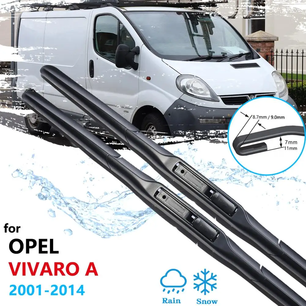 Car Wiper Blade for Opel Vivaro A 2001~2014 Front Windscreen Wipers Car Accessories 2002 2003 2004 2005 2009 2010 2011 2012 2013