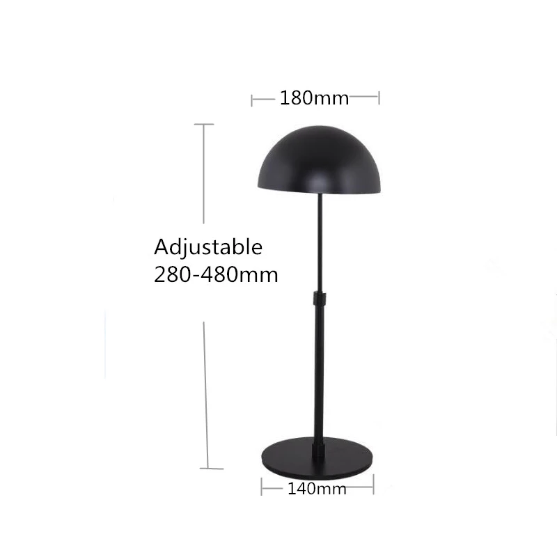 Black Hat Display Stand, Adjustable Peak Cap Storage Rack, Bucket Hat, Straw Hat, Sunhat, Hairpiece Holder, High Grade