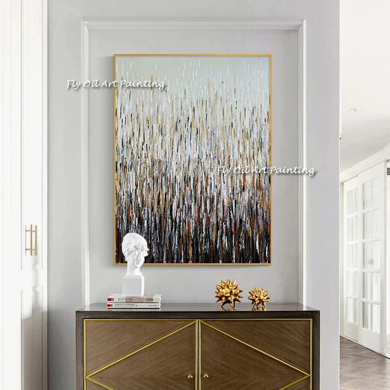 100% Handmade Modern Abstract Painting On Canvs Thick Oil Linear Abstract Paintings Large Wall Art Picture For Home Decoration