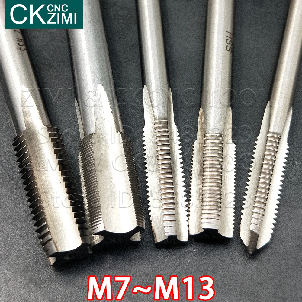 1P M7 M7.5 M8 M9 M9.5 M10 M11 M12 M13 HSS кран с прямым хвостовиком, краны для стандартных машин, резьбовые метрические пробки, ручная дрель