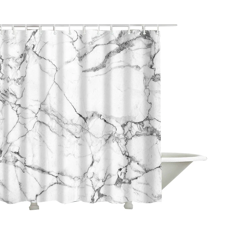 YOMDID Marble Pattern Bath curtain Waterproof Shower Curtains Geometric Bath Screen Printed Curtain for Bathroom Gift Navidad