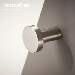 Dooroom Brass Modern Brushed Nickel Silver Hook Wall Installation