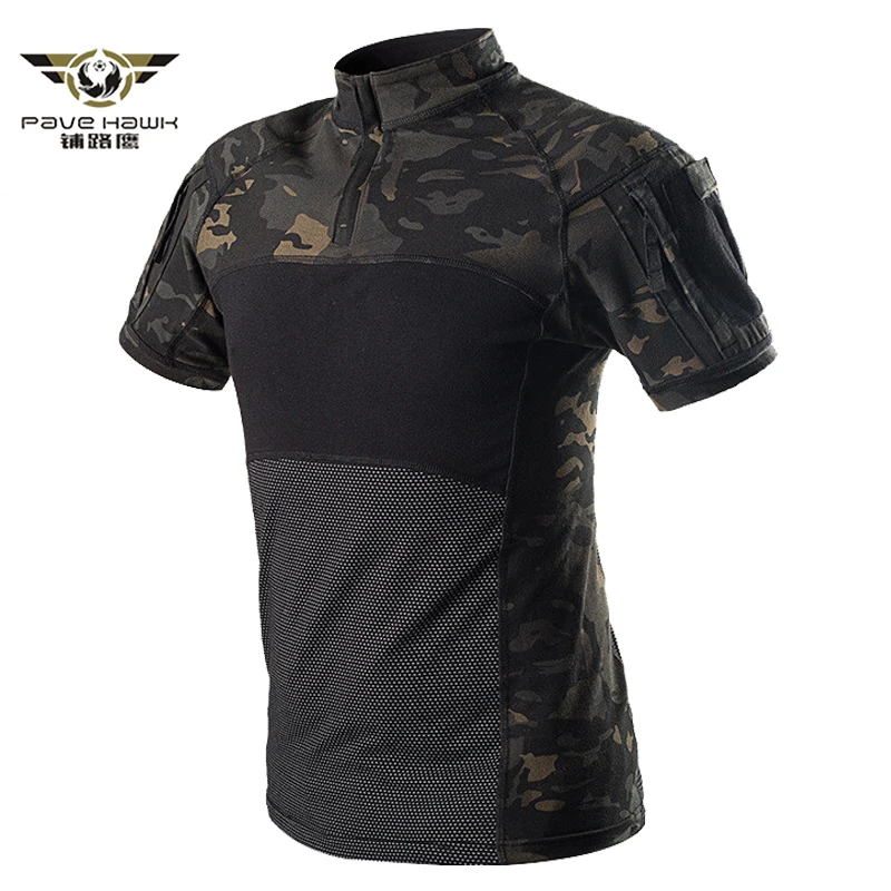 

Men's Summer US Uniform Airsoft Camouflage Combat-Proven T Shirts Rapid Assault Short Sleeve Shirt Battle Strike