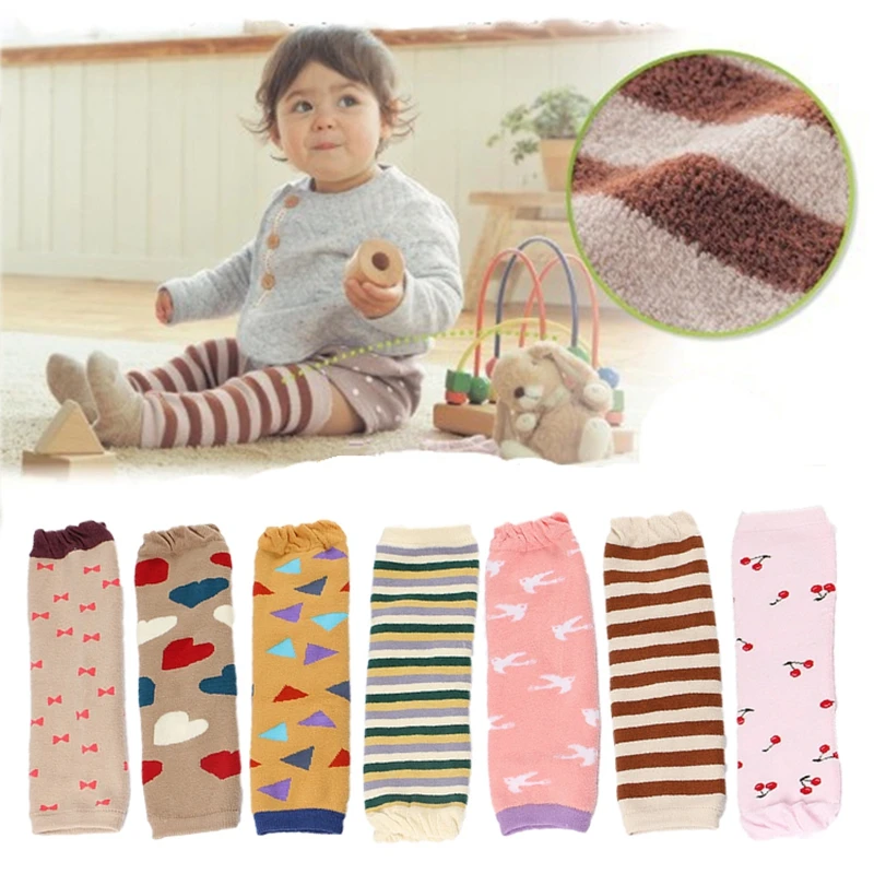 Baby Leg Warmers Kids Knee Protector Thicken Cotton Leggings Toddler Kneepads Winter Newborn Safety Crawling Socks Knitted