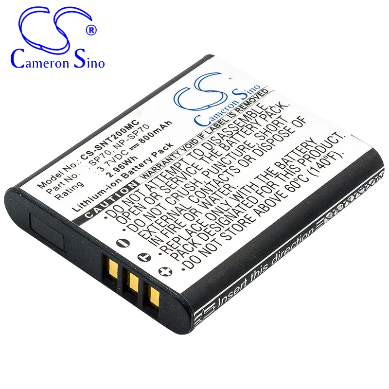 CameronSino Battery for Sony Bloggie Touch MHS-TS20 MHS-TS20/S MHS-FS2/V MHS-TS10/B fits Sony NP-SP70 Digital camera Batteries