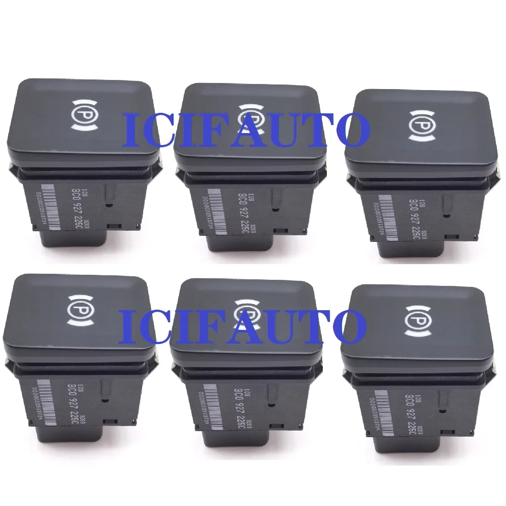 6 x Parking Brake Handbrake Switch Button 3C0927225B for VW Passat 3C OE# 3C0927225C, 3C0927225A , 3C0927225D