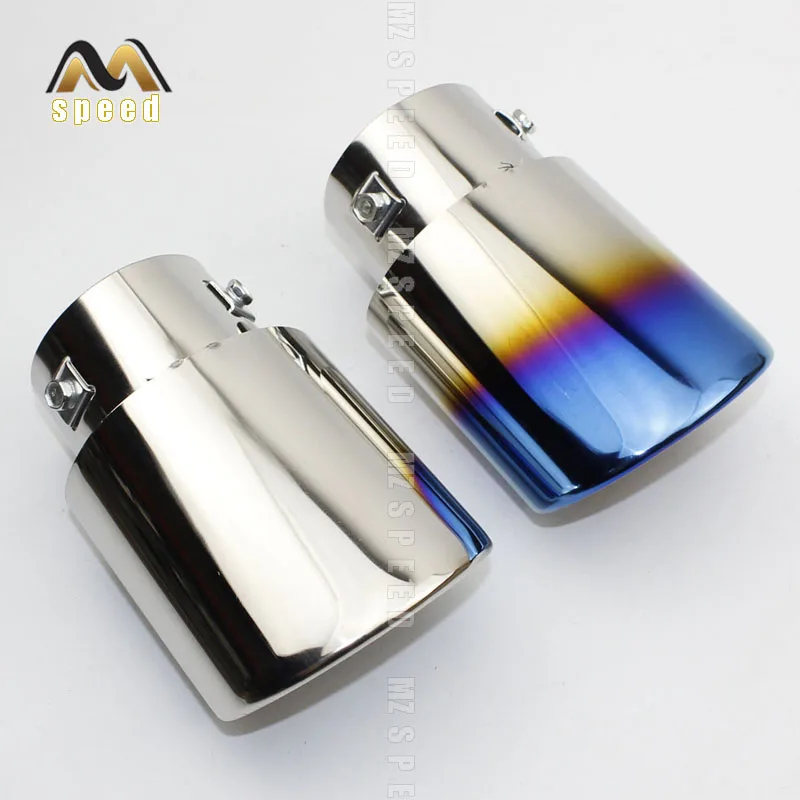 Car accessories Exhaust system Muffler Universal silver blue exhaust tip Boutique snap-type exhaust muffler