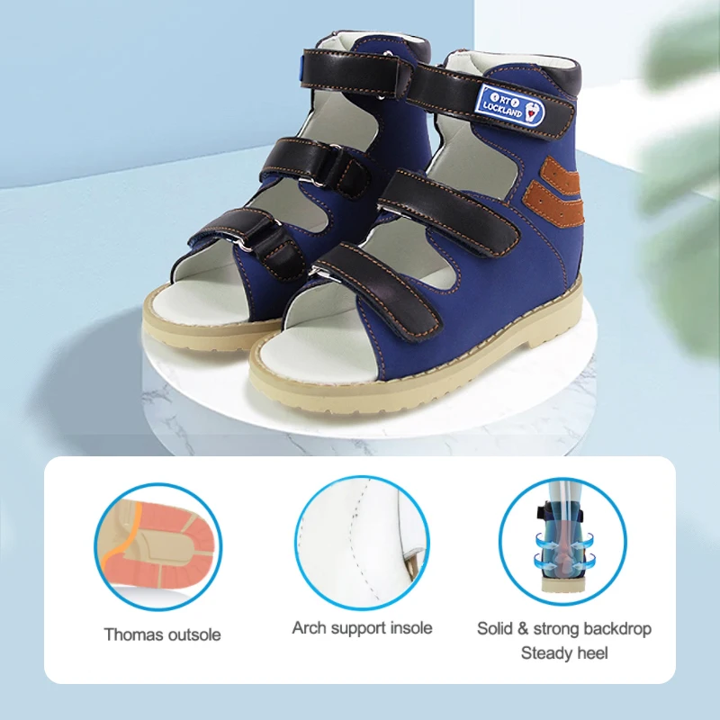 Children Shoes Boy Kids Orthopedic Sandals Girls Lightweight Nubuck Leather Arch Support Footwear For Toddler 1To 10Years Age