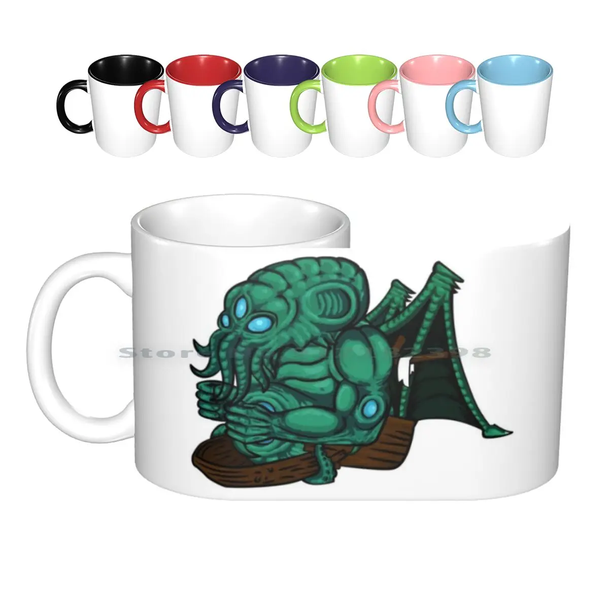 Chtulhu Ceramic Mugs Coffee Cups Milk Tea Mug Literature Terraria Videogames Ocean Monsters Terror Creative Trending Vintage