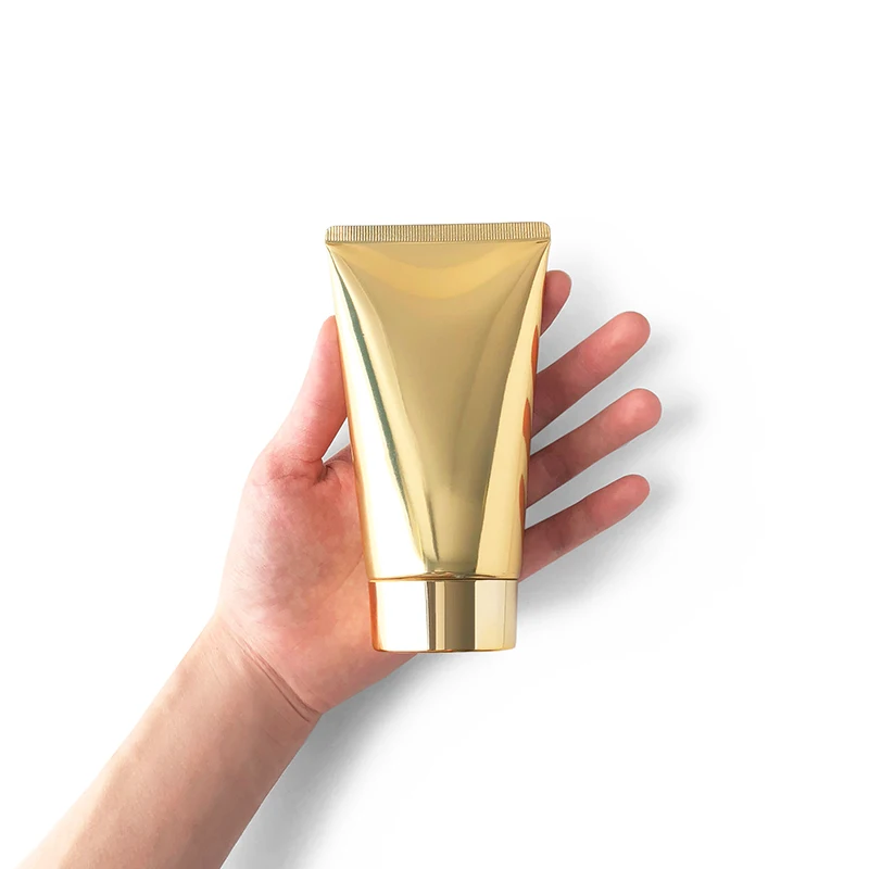 30 X 150g Lotion Empty Gold Refillable Plastic Aluminum Soft Tubes Cream Tube Screw Lids Container Squeeze Cosmetic Packaging