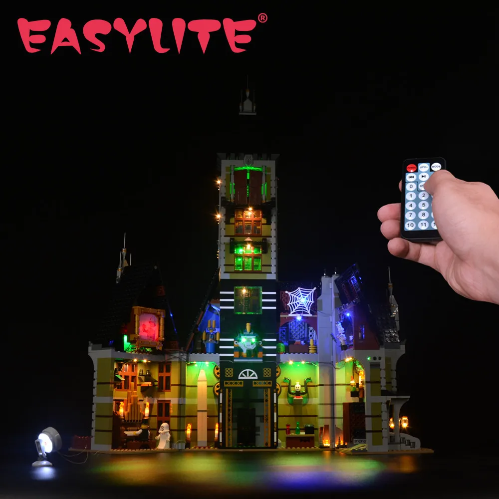 EASYLITE LED Light Set For 10273 Creator The Haunted House DIY Toys Blocks Bricks Only Lighting Kit Not Include Model