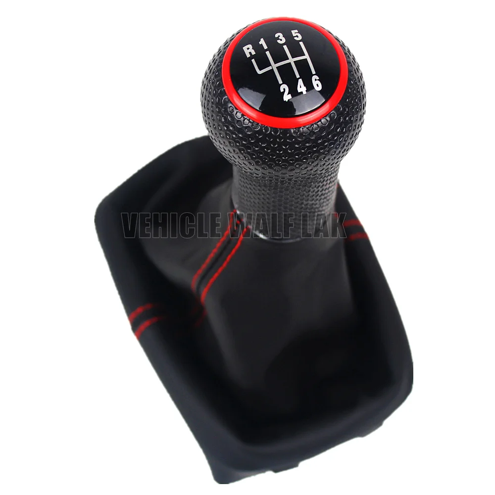 For VW Sharan 2001 2002 2003 2004 2005 2006 2007 2008 2009 2010 Car-Styling 5 / 6 Speed Car Gear Stick Shift Knob With Boot