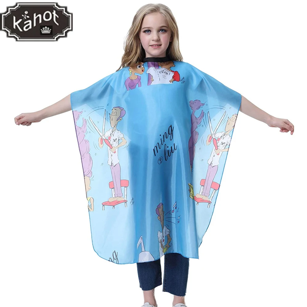 

Special Salon Kids Waterproof Hair Cutting Cape Hairdressing Gown Hairdresser Barber Apron Girls Boys Home Hair Cut Cloak Wrap