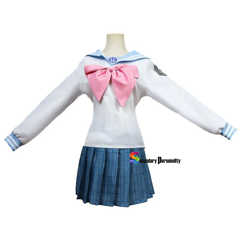 Super DanganRonpa Maizono Sayaka przebranie na karnawał dziewczyna mundurek marynarski odzież Cosplay Dangan Ronpa mundurek szkolny spódnica skarpetki garnitur