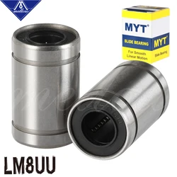 High precision MYT BEARING LM8UU 8x15x24mm 8mm Ball Bearing Bush Bushing Reprap Anet A8 Prusa I3 3D Printer Cnc Parts