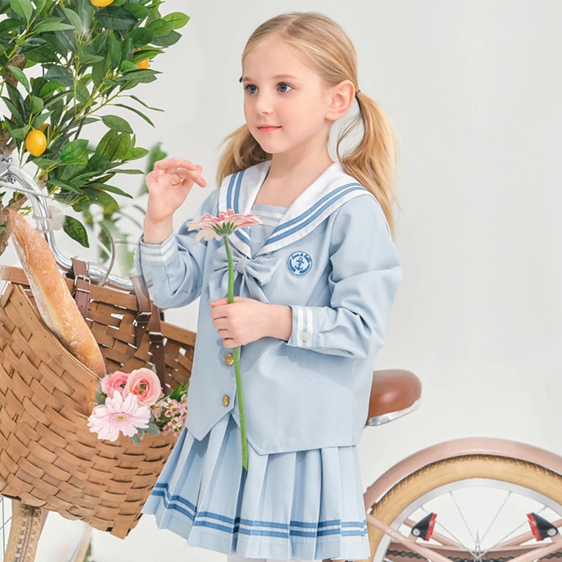 DK1220439 Dave bella winter 5Y-13Y girls cartoon letter clothing sets children lovely suits high quality clothes girls outfit