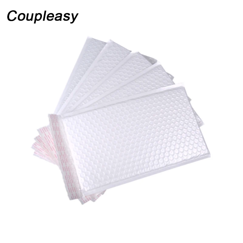 50Pcs/Lot High Quality Bubble Bag White Pearl Plastic Bubble Mailer Waterproof Shipping Bag With Bubble Post Mailing Bag 8 Sizes