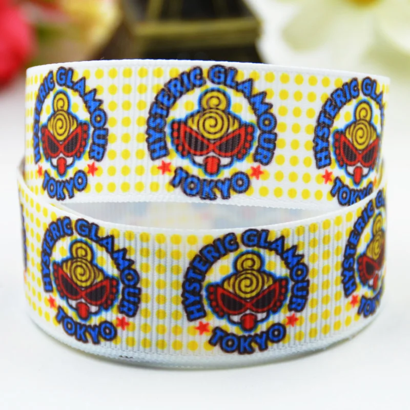 22mm 25mm 38mm 75mm Ruban satin hysteric mini Cartoon Character printed Grosgrain Ribbon party decoration 10 Yards Mul043