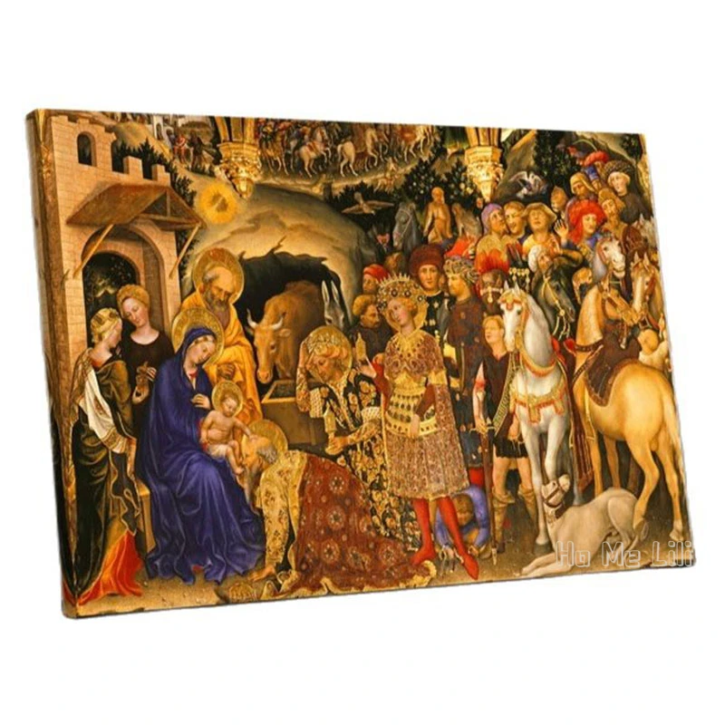 The Adoration Of The Magi Canvas Printed Picture Wall Art For Livingroom Bedroom Decoration