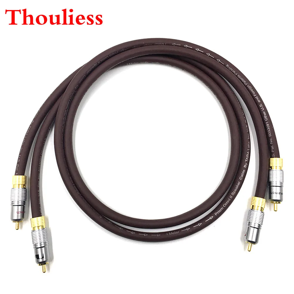 

Thouliess HIFI Type-3 2RCA Male Cable RCA Reference Interconnect Audio Cable Gold plated PLUG for TARA-Labs Prism OMNI 2 Wire