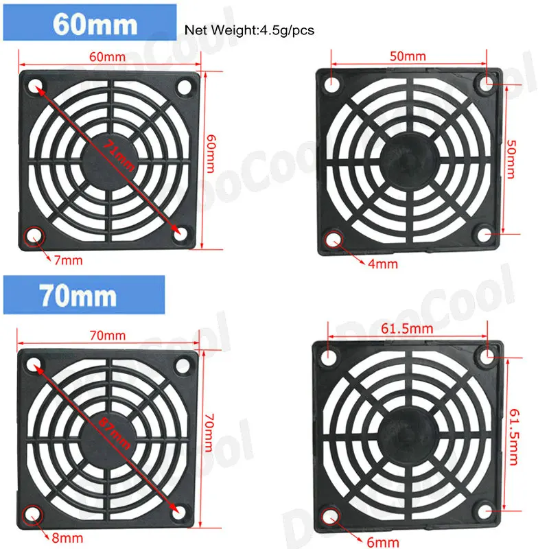 10Pcs Banyak Waktu Luang Komputer Mesh 40 Mm 50 Mm 60 Mm 70 Mm 80 Mm 120 Mm 90 Mm PC Fan Debu Filter 4 Cm 5 Cm 6 Cm 7 Cm 8 Cm 9 Cm 12 Cm