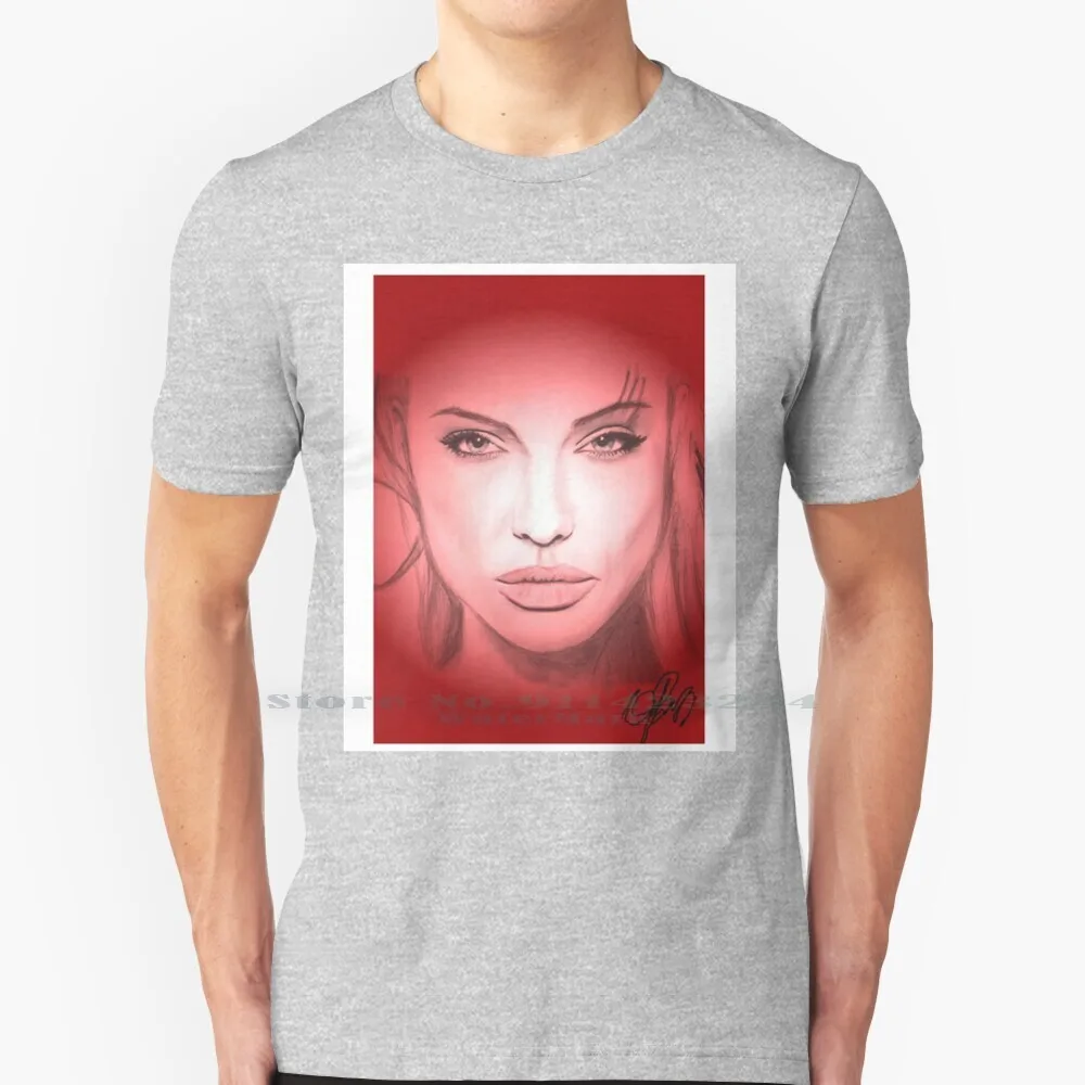 Angelina T Shirt Cotton 6XL Angelina Jolie Ralphyboy